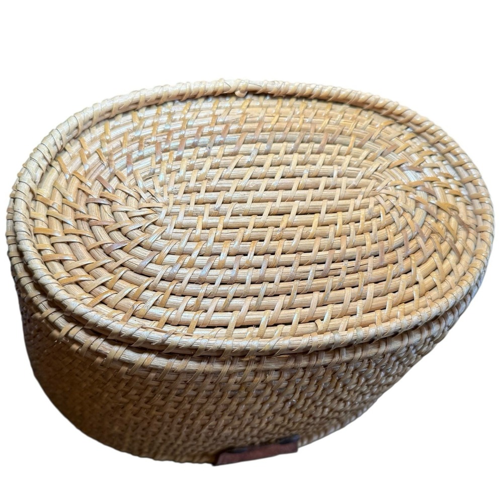 Vintage 1960's Etienne Aigner Wicker Rattan Basket‎ Satchel Creel Purse Hand Bag - Picture 6 of 13